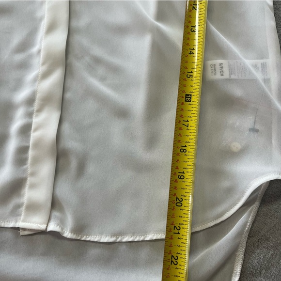 NWOT Buffalo David Bitton Sheer Off White Sleeveless Beaded Blouse Top - Picture 9 of 10